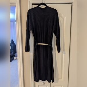 Comfy Black Pleated Dress - Madison + Hudson